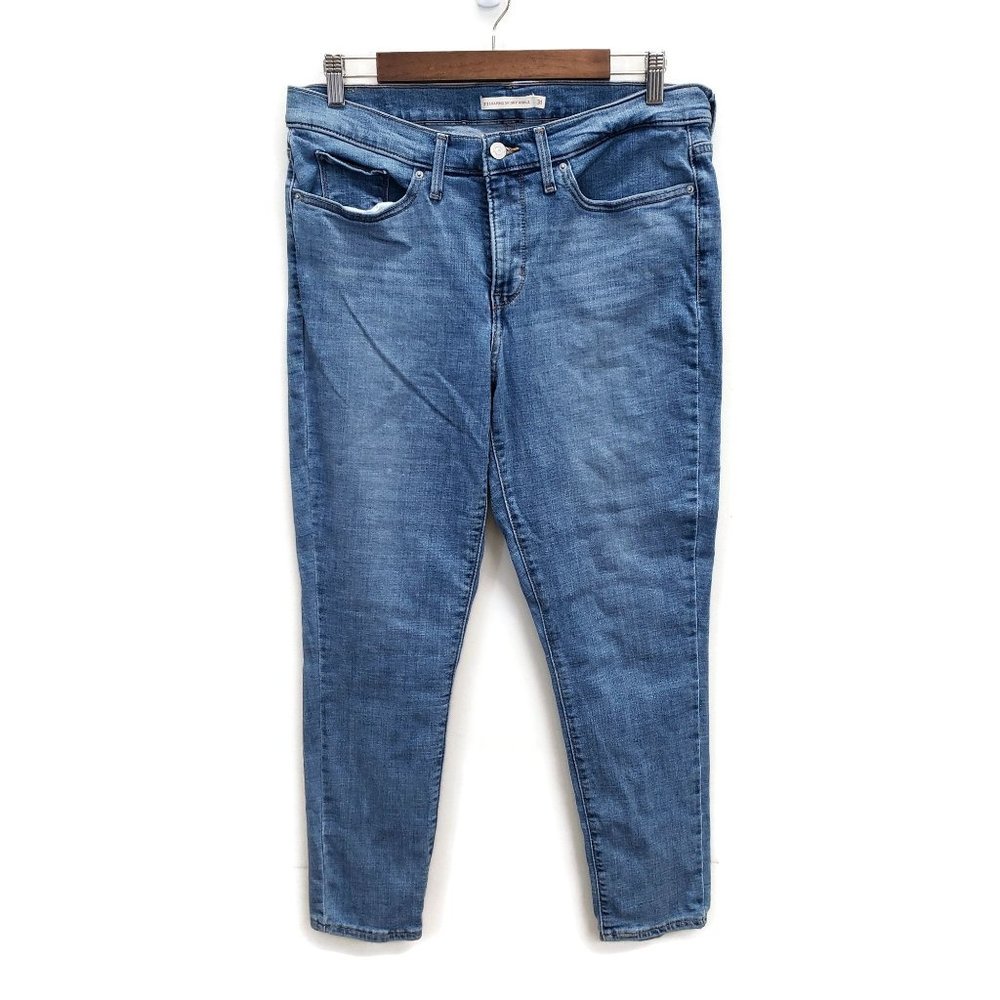 Levi Womens Medium Wash 311 Shaping Skinny Ankle Denim Jeans Size 31 Flattering